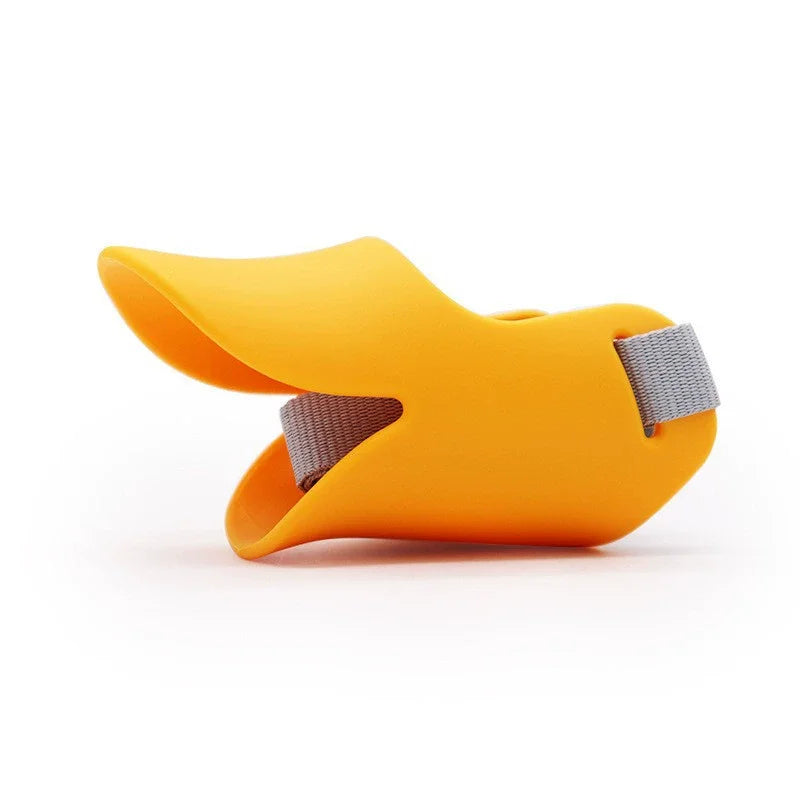 Breathable Silicone Duck Dog Muzzle Adjustable anti Bite anti Barking anti Eating Pet Mouth Mask Dog Outdoor Hiking Supplies