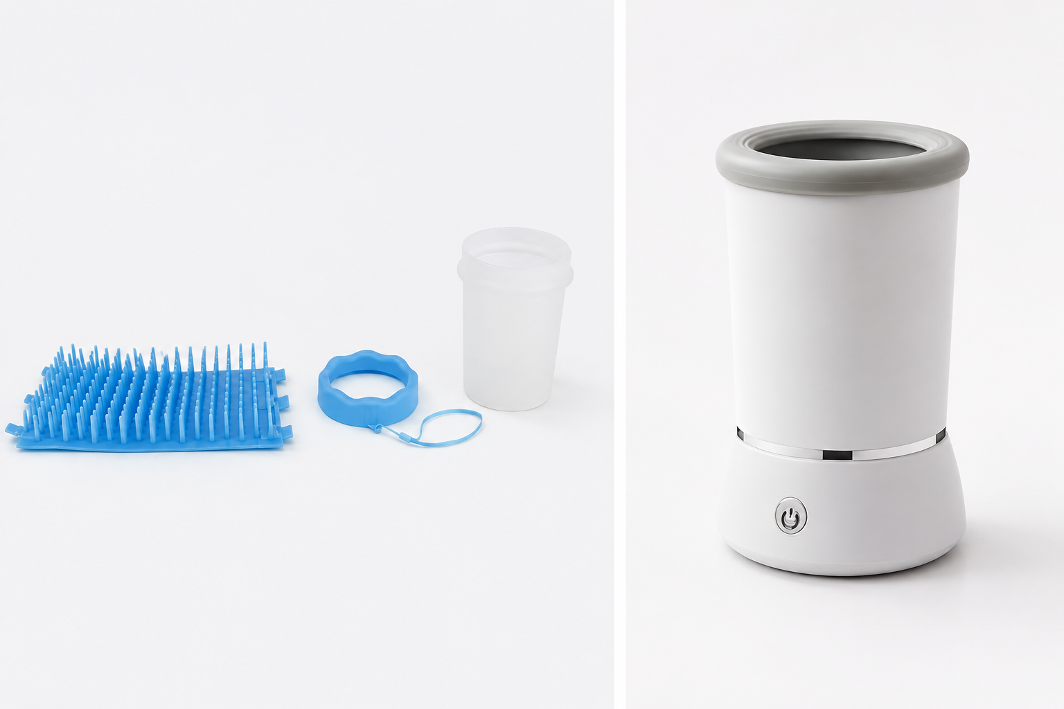 Lavador Automático de Patas para Perros y Gatos | Limpieza Rápida, Silenciosa y Recargable por USB